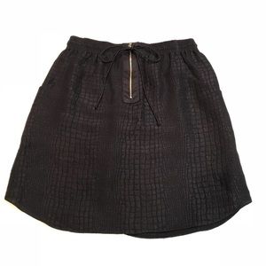 Rebecca Taylor Silk Black Mini Skirt